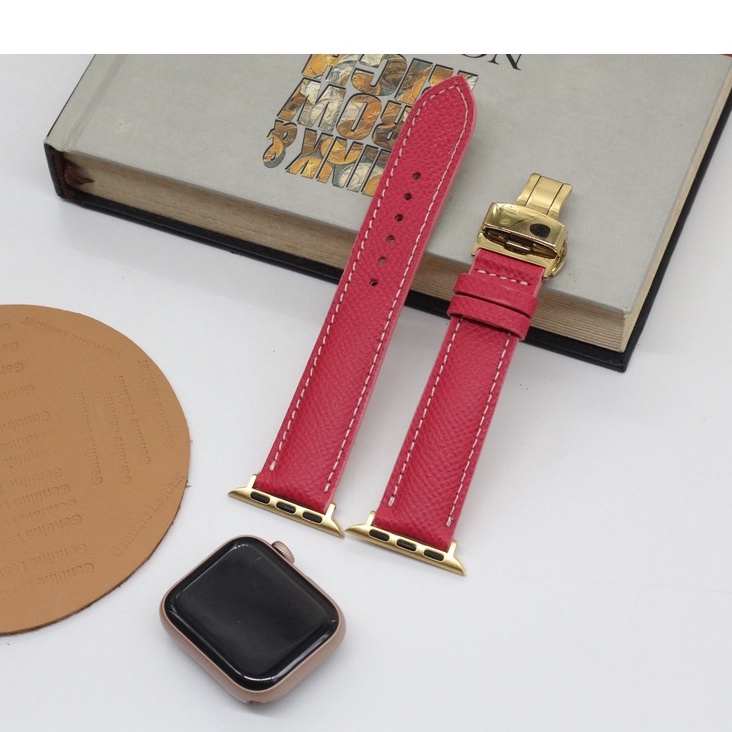 Dây Đồng Hồ APPLE WATCH, Dây Đeo Thay Thế Apple Watch Thêu Chỉ ZJ Da EPSOM Phù Hợp Với Mặt 38mm,40mm,41mm,42mm,44mm,45mm