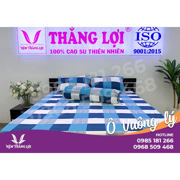 [Ảnh Thật] Ô Vuông Lý - Bộ Drap Cotton 4 món Thắng Lợi Chính Hãng