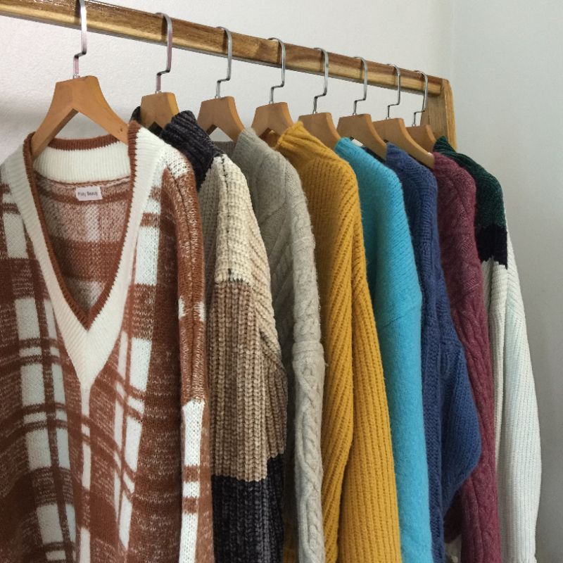 Áo len 2hand dày dặn kiểu vintage cho nữ