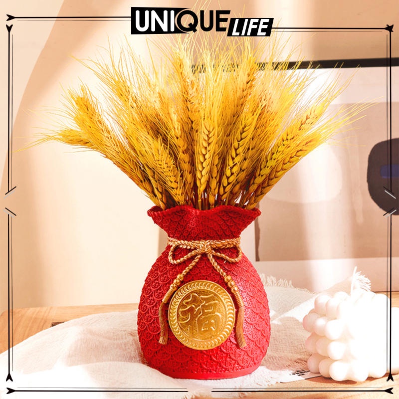 Bình hoa hình túi tiền may mắn độc đáo dùng trang trí đám cưới