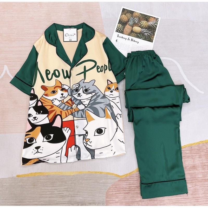 [FREE SHIP] Đồ Ngủ💖Đồ Bộ Pijama Lụa Tay Ngắn-Quần Dài Cao Cấp | BigBuy360 - bigbuy360.vn
