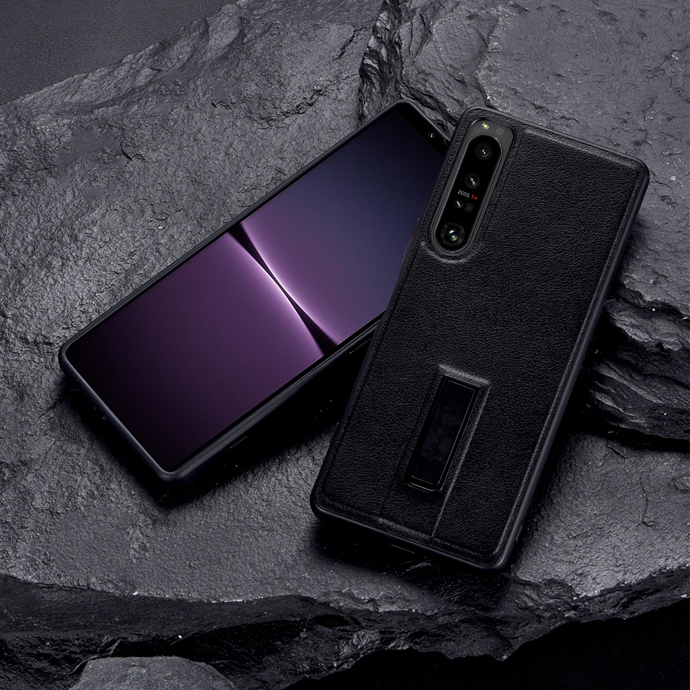 Ốp điện thoại da cứng có giá đỡ ẩn cho Sony Xperia 10 1 5 Mark IV III II chất lượng