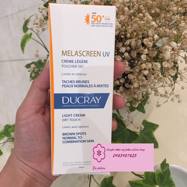[CHÍNH HÃNG] Kem Chống Nắng Ducray Melascreen UV Cream SPF 50+ 40ml