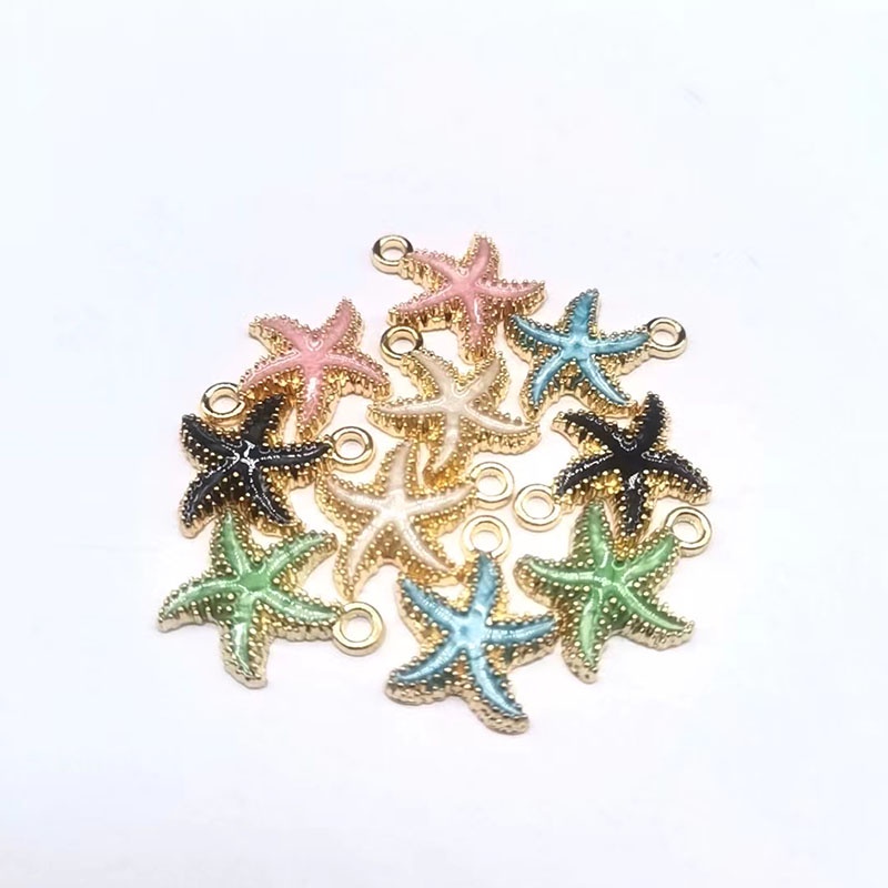 Set 10 Mặt Vòng cổ 15mm Hình Sao Biển