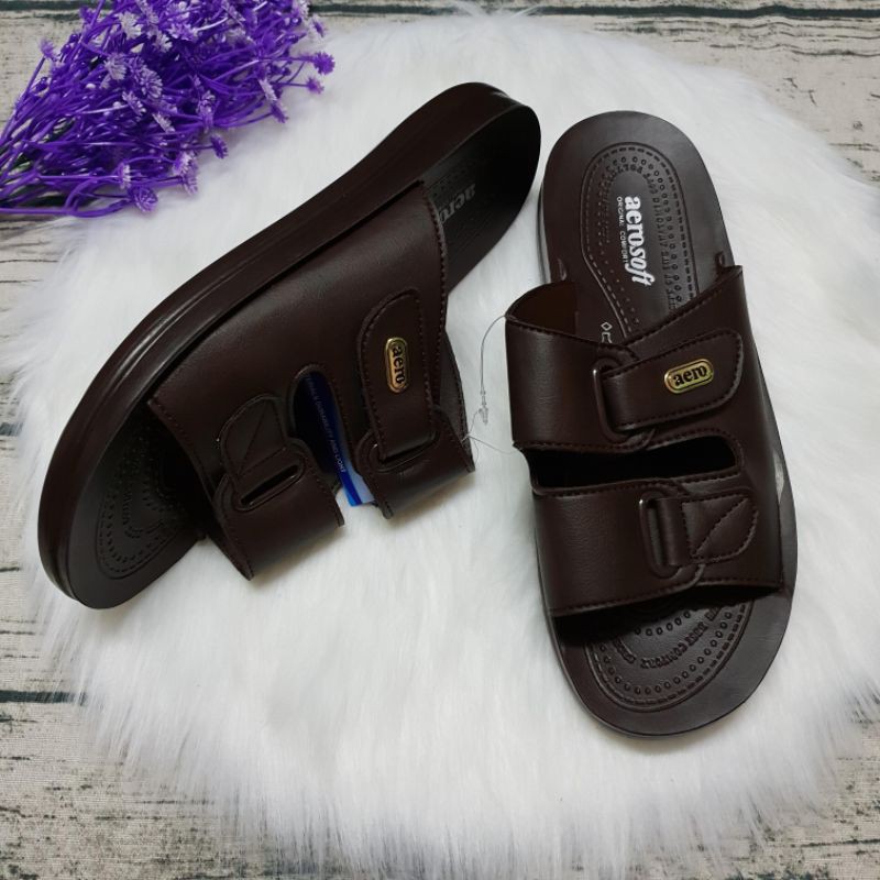 Dép quai ngang nam đế PU Aerosoft Thái Lan chính hãng 100% AEM4142