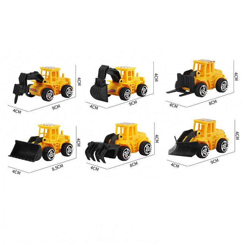 Set Đồ Chơi Xe Công Trường Trang Trí Bánh Kem Cho Bé