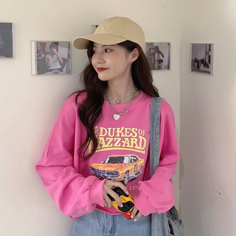 Áo Nỉ Dài Tay Dáng Rộng Thiết Kế Mới Thời Trang Mùa Thu Dành Cho Nữ