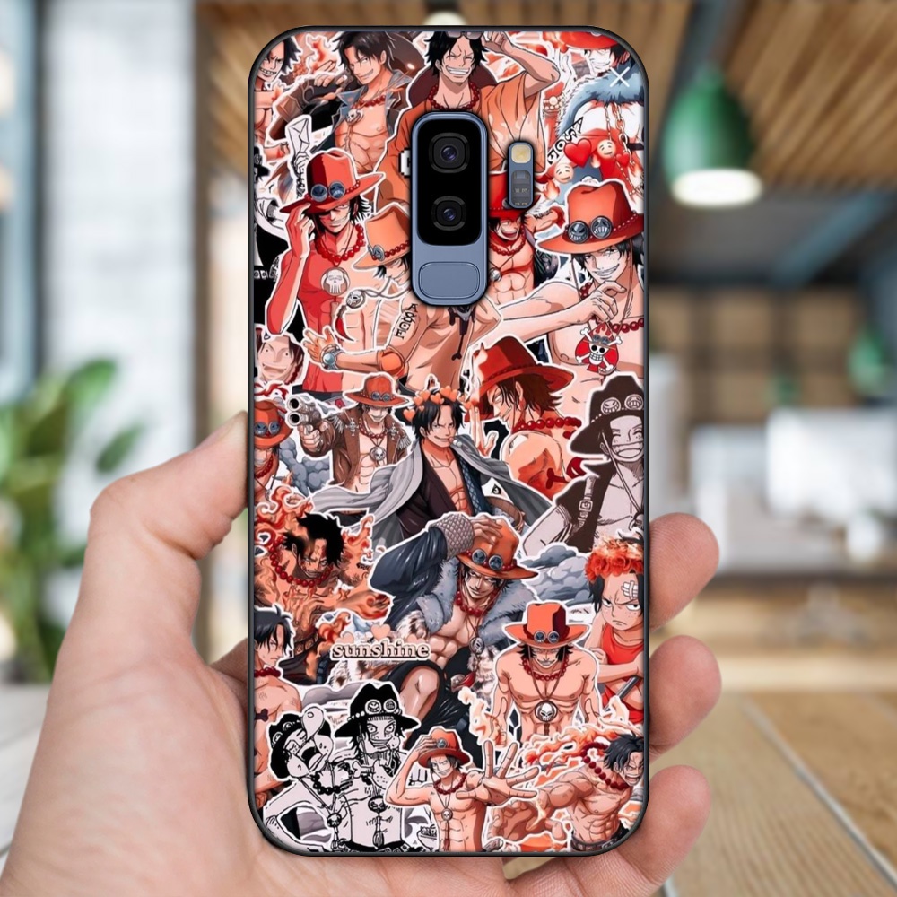 Ốp lưng Samsung S9 Plus viền đen in hình Ace One Piece
