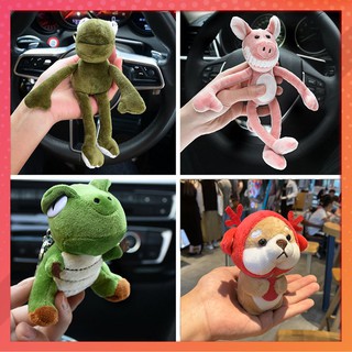 Móc Khóa Gấu Bông Hình Thú Ếch, Cún Shiba, Khủng Long Treo Balo Đáng Yêu
