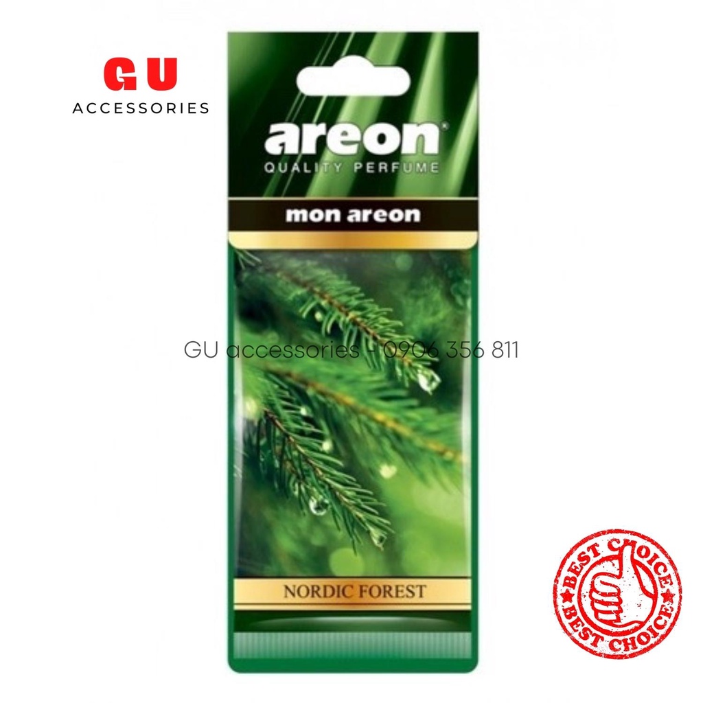 Lá thơm AREON treo xe Ô tô Cốp xe máy Phòng ngủ Tủ quần áo giúp khử mùi hiệu quả với hương thơm tươi mát dịu nhẹ GU