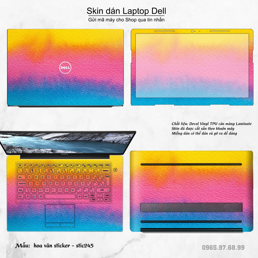 Skin dán Laptop Dell in hình Hoa văn sticker _nhiều mẫu 40 (inbox mã máy cho Shop)