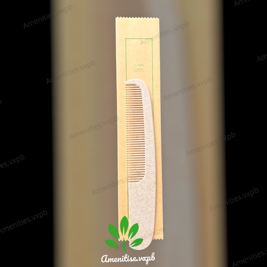 100 lược dáng dài đút túi kraft tự hủy cho khách sạn, nhà nghỉ, homestay, villa, resort,..