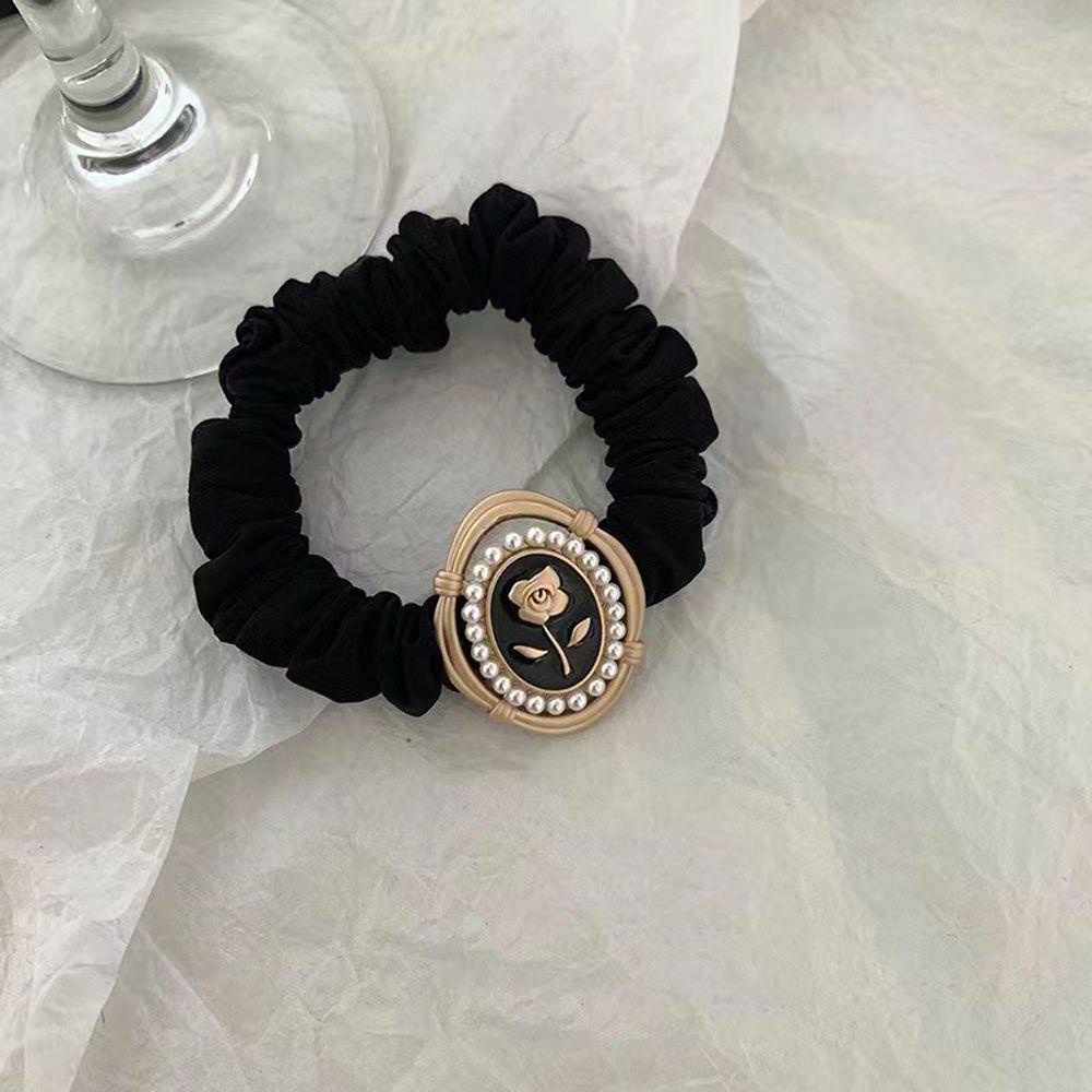 Dây Buộc Tóc Vải Satin In Hoa Kiểu Pháp Sang Trọng Dành Cho Nữ VANES1