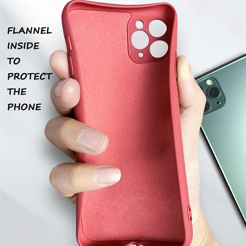 Ốp lưng bằng silicon tích hợp bảo vệ ống kính Camera Cho iPhone 11 / Pro / Max