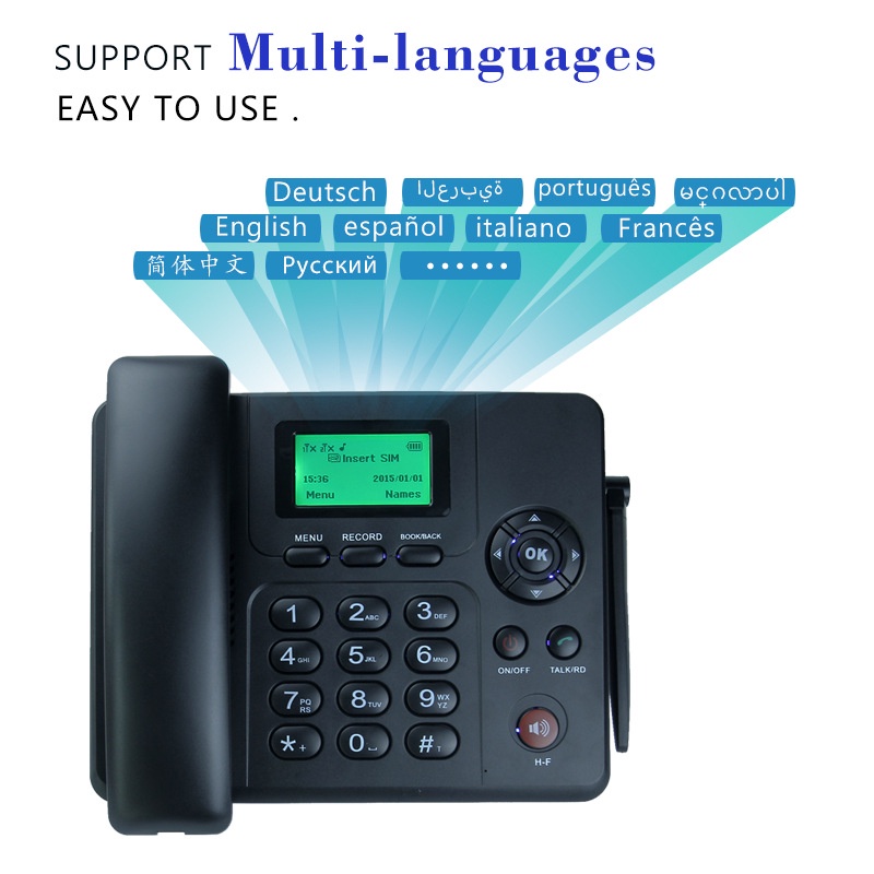 Điện Thoại Bàn Không Dây Lắp Sim Viettel Vina Mobifone ETS602 Loại 2 Sim 2 Sóng, Ghi Âm Cuộc Gọi.