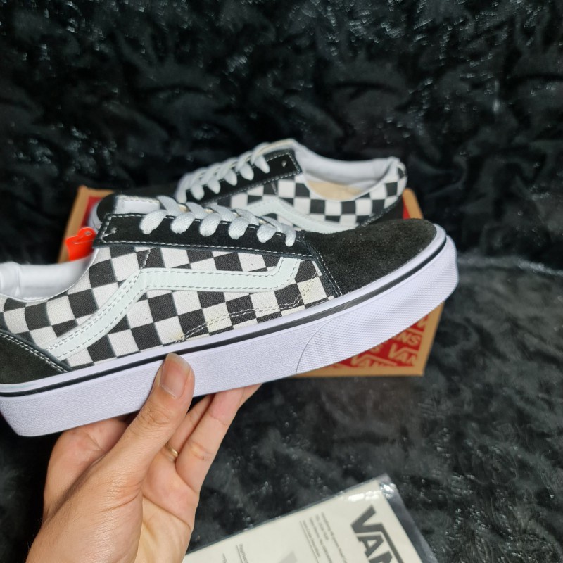 Giày thể thao nam nữ vans old skool ,Gìay caro đen trắng thời trang full box bill