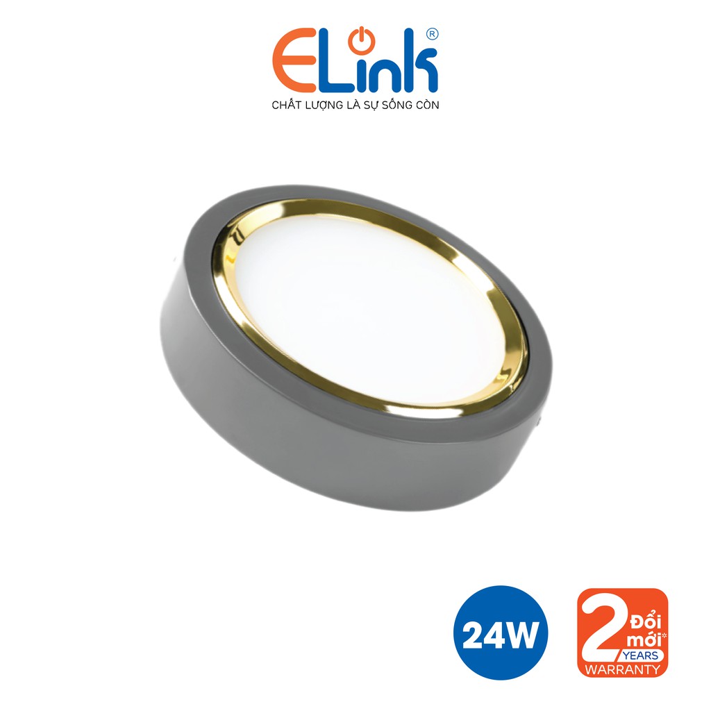 Đèn LED Downlight Nổi 3 Chế Độ 24+24W Xám - EDN-X-2424