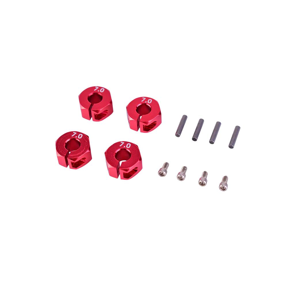 Set 4 Bánh Xe 6mm/ 7mm Dày 12mm Bằng Hợp Kim Nhôm Cho Xe Điều Khiển Từ Xa 1:10 HSP HPI Tamiya