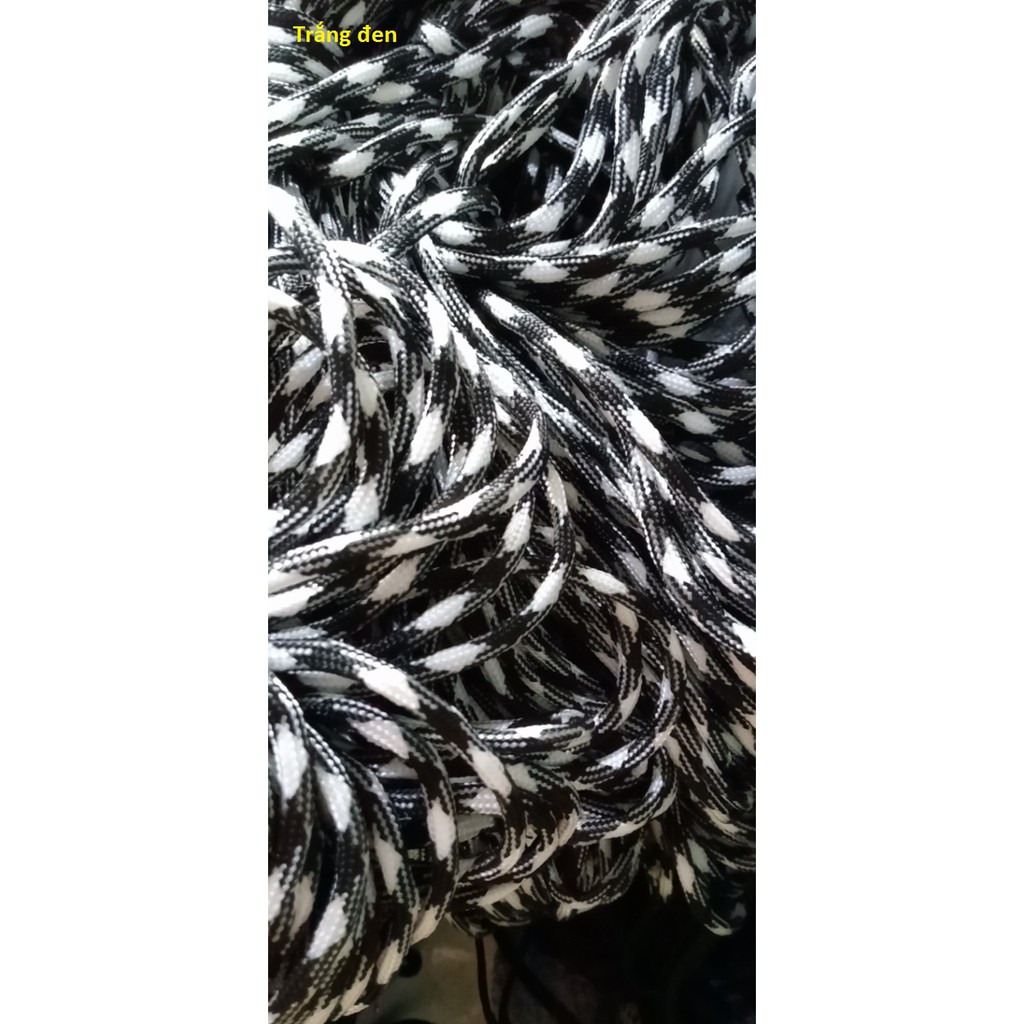 Bó 28-30mét dây dù paracord 7 lõi 4mm tròn - (có trên 25 màu)