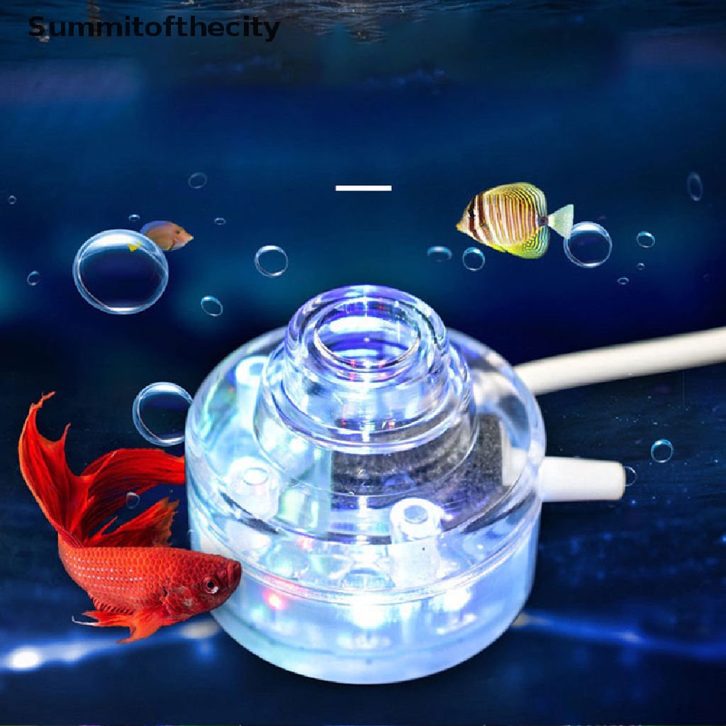 Đá Sủi Bọt Khí Bể Cá Có Đèn LED Nhiều Màu