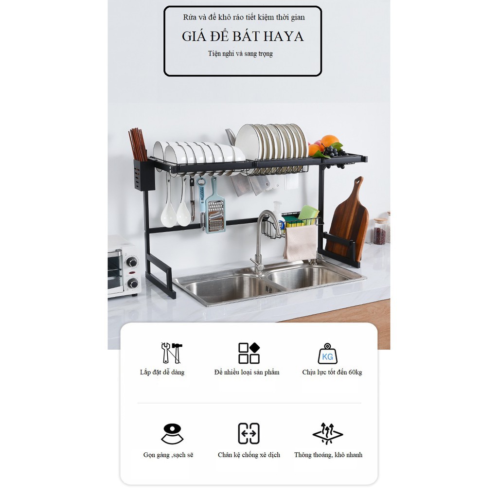 [INCU16APR] Kệ Bát Đa Năng HA1 Cho Bồn Rửa  Đôi 85cm