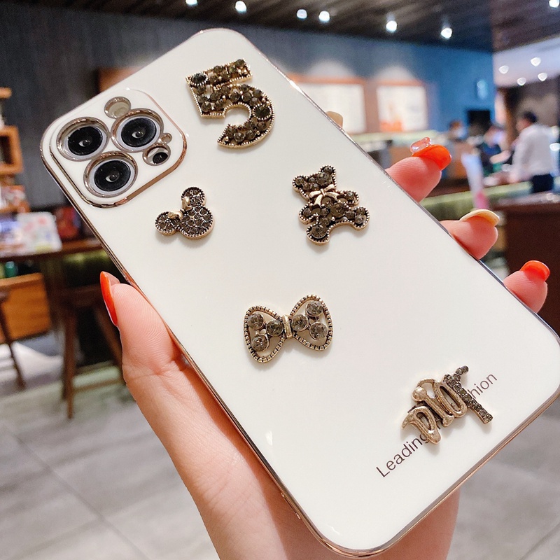 Ốp Điện Thoại Họa Tiết Gấu Chuột Mickey Cho OPPO Reno 8t 8 8z 7 7z 5G 6 4G 6z 5 5F 4F 4 Pro 2 2F