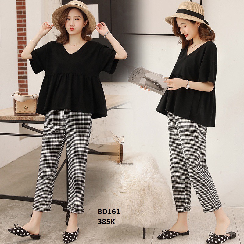 SET BỘ ĐỒ BẦU DÀI ĐI LÀM ĐI CHƠI SANG CHẢNH BD161