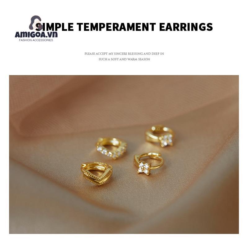 Khuyên Tai Bạc Dạng Vòng Cá Tính Dành Cho Nữ