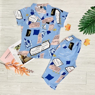 Đồ Bộ Pijama Lửng Chất LỤA Thái f21- SIÊU MÁT