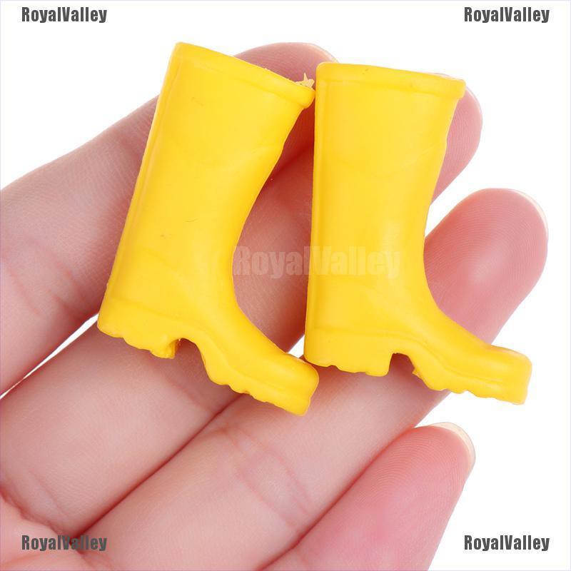Giày Bốt Đi Mưa Mini Cho Nhà Búp Bê Tỉ Lệ 1: 12