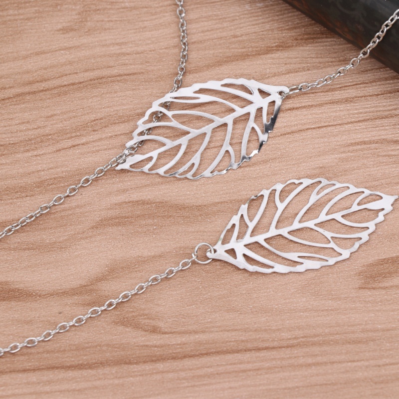Dây Chuyền Hợp Kim Mặt Hình Chiếc Lá Đơn Giản Cho Nữ Mới