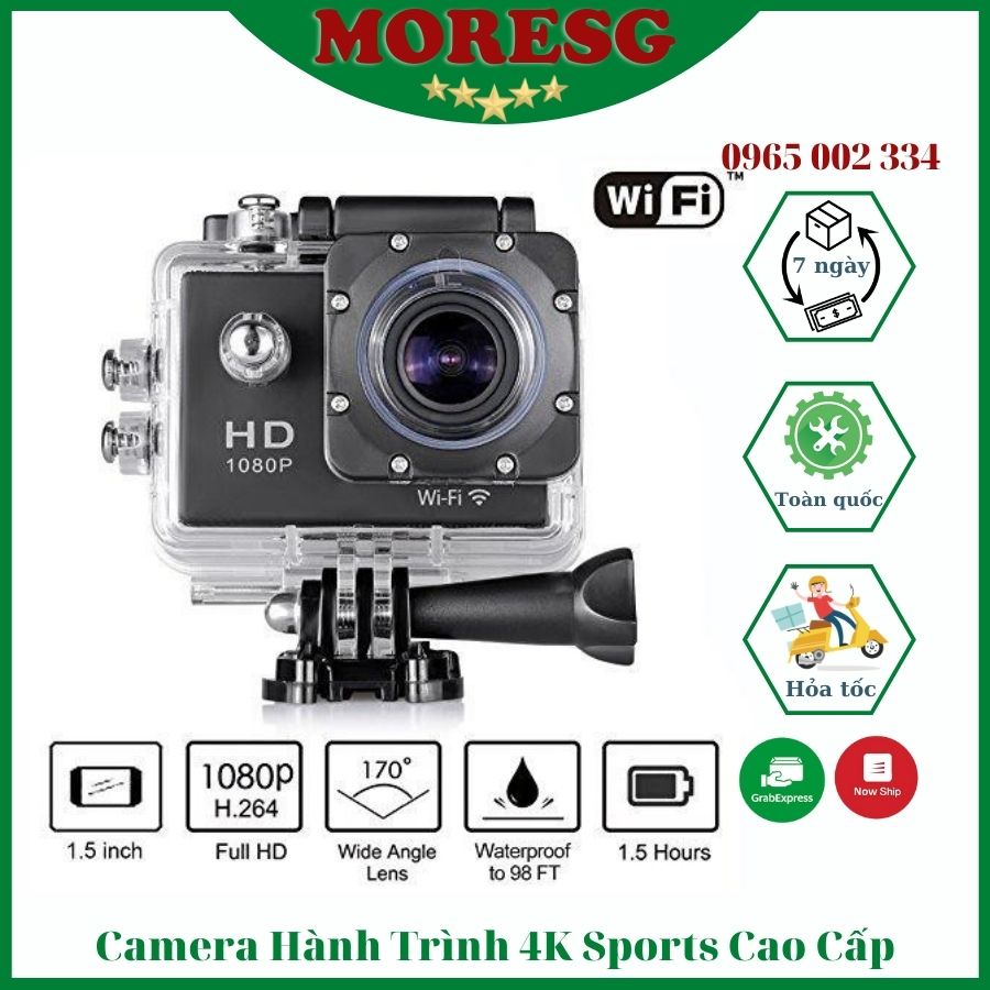 ✔️ Camera Hành Trình 4K Sports Cao Cấp Nhỏ Gọn, Lấy Nét Hd Tự Động, Chụp Hình Quay Video Chất Lượng Hd1080 Hình Sắc Nét