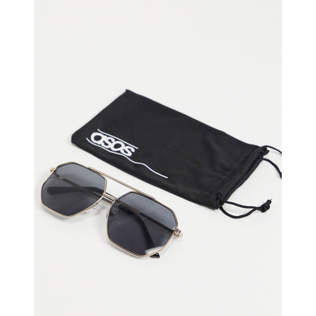 Kính Mát Nam ASOS Xám Khói Chống UV Authentic