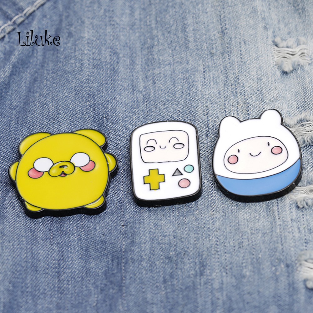 【LK】Cartoon Adventure Time Figure Badge Collar Lapel Brooch Pin Clothes