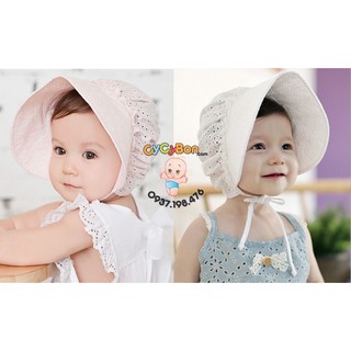 Nón Vải Cô Gái Hà Lan Thêu Cho Bé