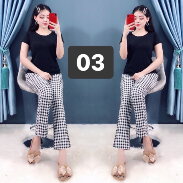 Đồ bộ áo thun thái quần kaki co giãn | BigBuy360 - bigbuy360.vn