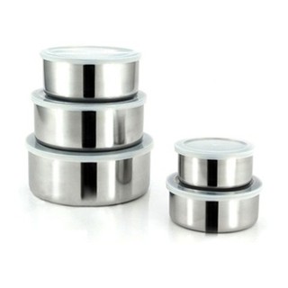 Free ship - hàng tốt - giá rẻ [Siêu Rẻ] Combo 5 Bát Inox Có Nắp Đậy Vô Cùng Tiện Lợi