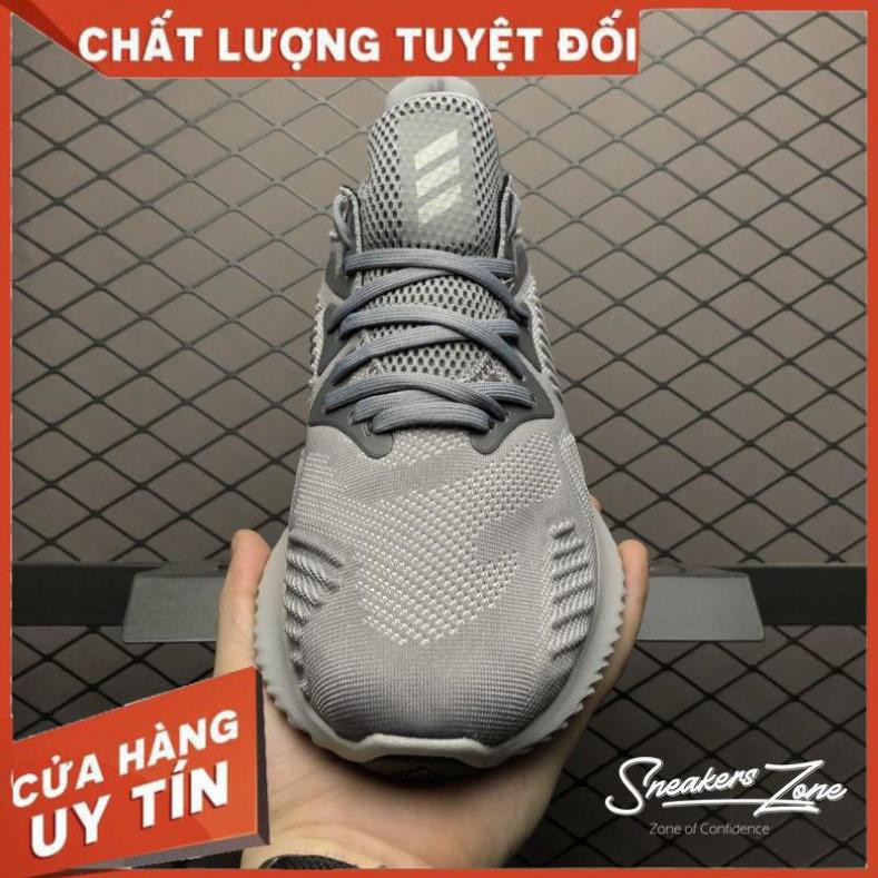 (FREE SHIP + HỘP + QUÀ) Giày thể thao sneaker nam nữ ALPHABOUNCE Beyond 2018 Grey white Xám đế trắng | BigBuy360 - bigbuy360.vn