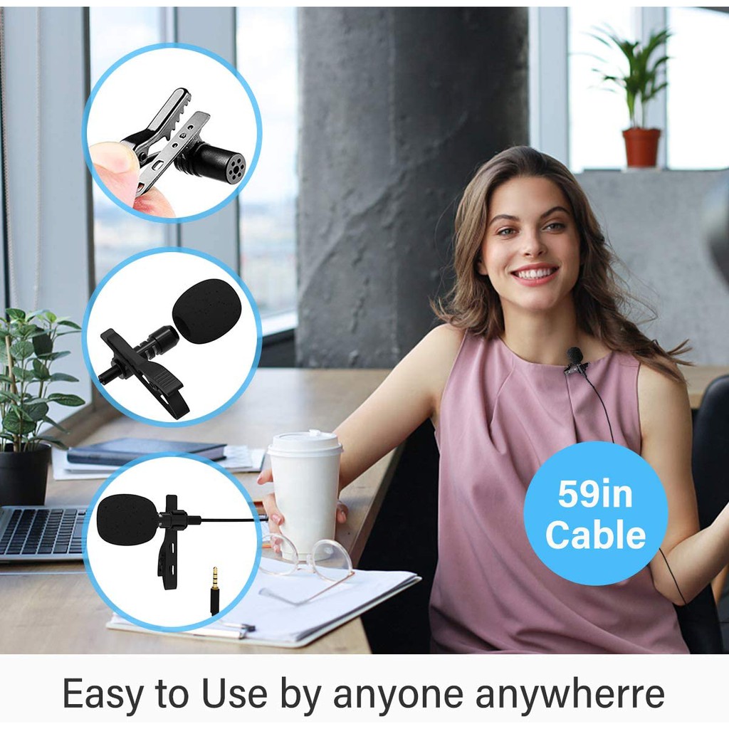 Micro Kẹp Ve Áo Mini Cho kalaok ,Video Thu Âm Giọng Nói Vlogging Ve Áo