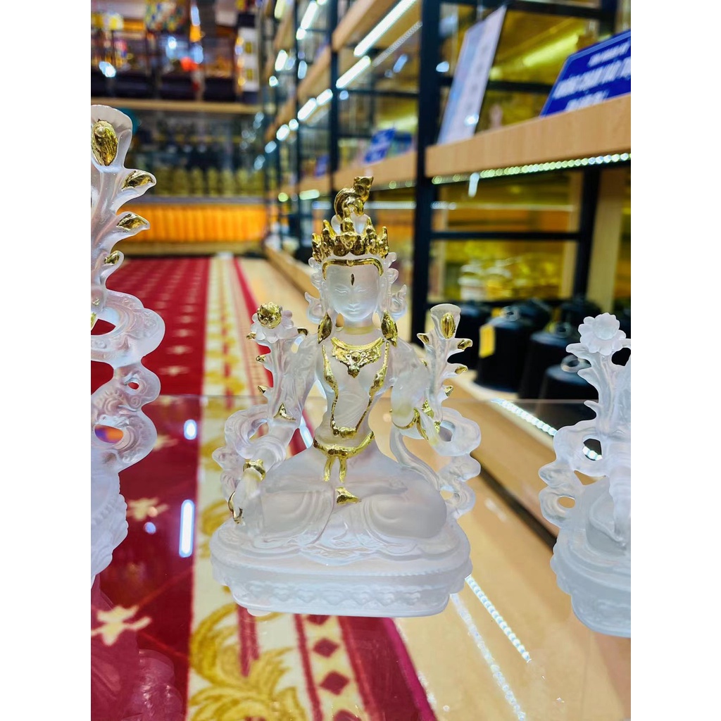 [PHÁP BẢO MINH CHÂU] Tượng Tara Trắng lưu ly