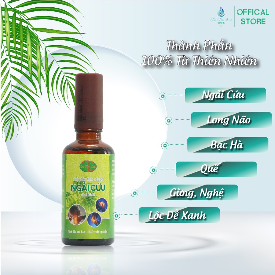 Tinh Dầu Ngải Cứu Dạ Thảo Liên 50ml, 100% Natural Herbal Wormwood Essential Oil 50ml