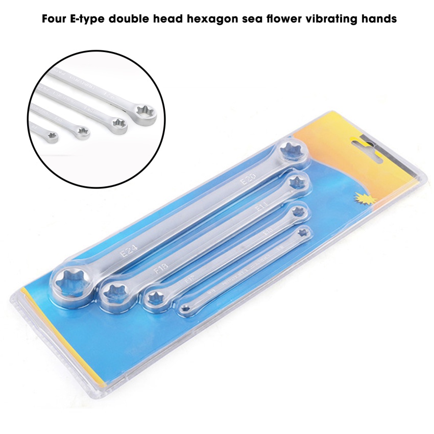 Set 4 Cờ Lê Vòng Torx / E - Ring E6 - E24 Chuyên Dụng