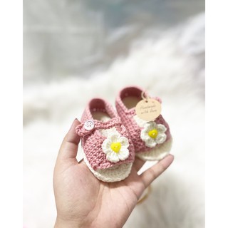Sandal len hoa {pink} xinh cho bé 🎀🌿🎀🌿
