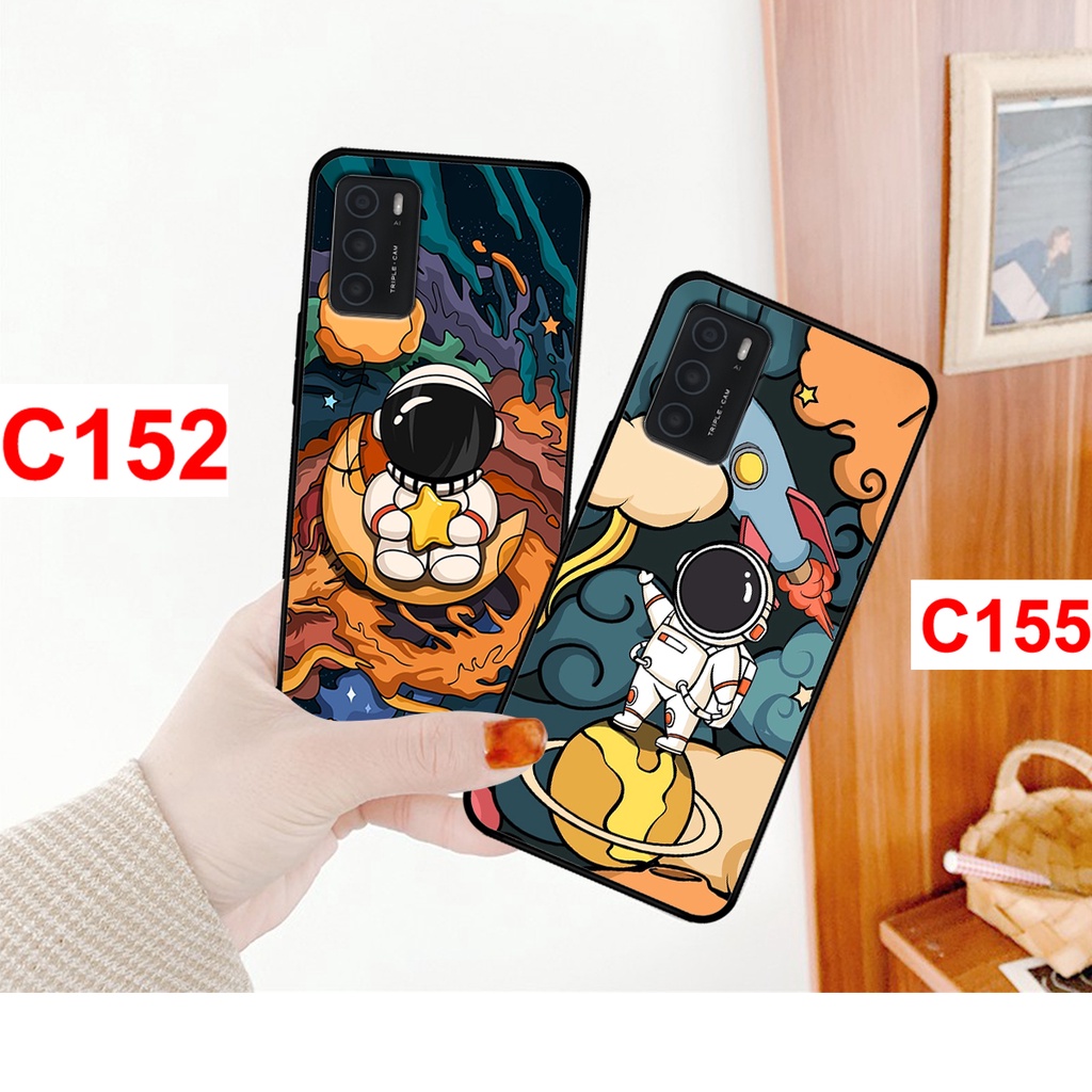 Ốp lưng Oppo A16 in hình phi hành gia vũ trụ.