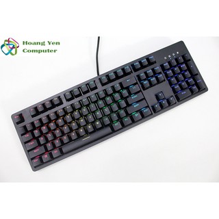 Bàn phím cơ e-dra ek3104 led 6 màu rainbow, chống nước, full size - bh 2 năm chính hãng