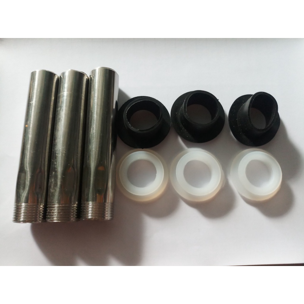 Bộ 3 ty + Gioăng trong silicon + ron ngoài cao su phi 27 dùng dẫn nước vào – ra máy nước nóng năng lượng mặt trời