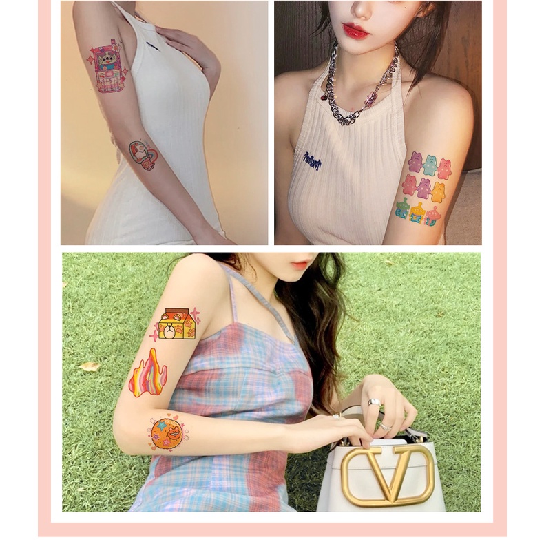 Miếng Dán Hình Xăm Hoạt Hình Dùng Một Lần