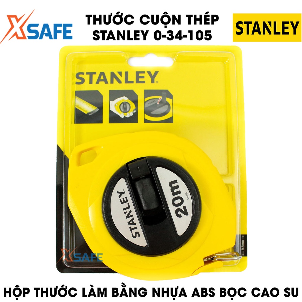 Thước cuộn thép STANLEY lưỡi thép dẻo Thước cuộn Stanley có thiết kế nhỏ gọn, vỏ nhựa ABS bọc cao su chắc chắn