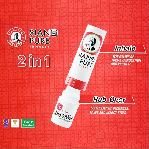 【Hàng Thái】 Ống hít thông mũi 2 đầu - Siang Pure Inhaler 2 in 1 thái lan