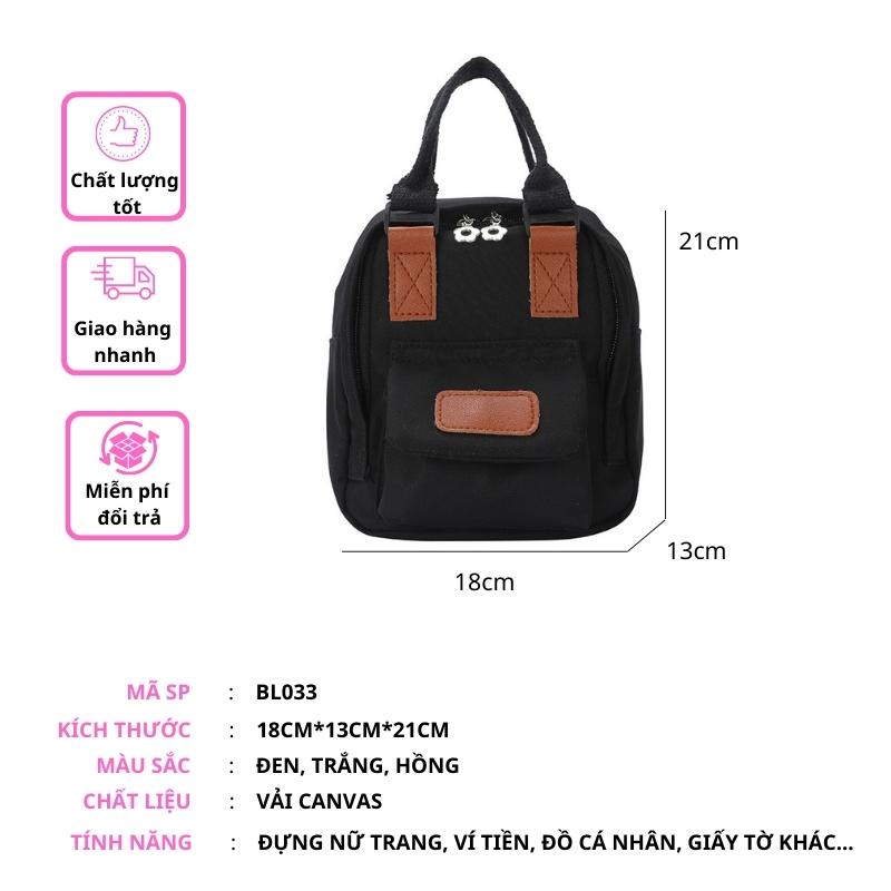 Balo thời trang nữ mini đi học đi chơi giá rẻ nhỏ gọn phong cách Hàn Quốc BL0353